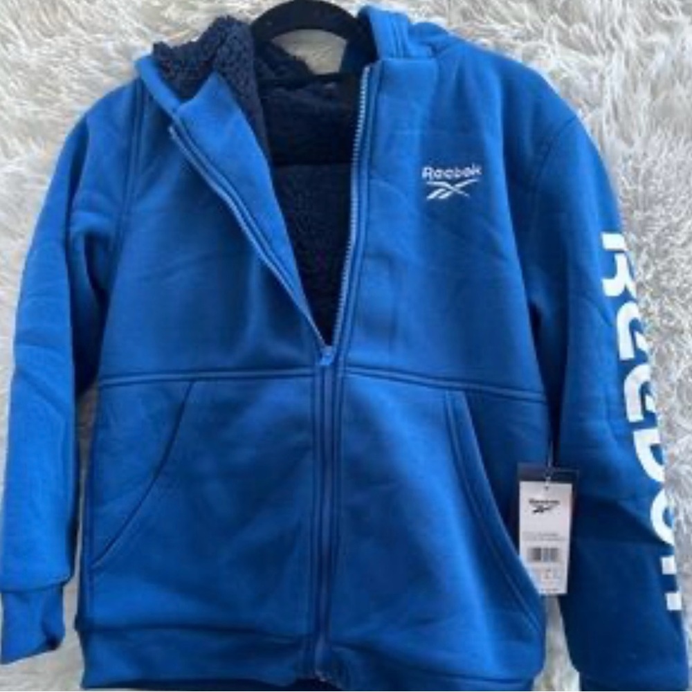 Reebok Kids Royal Blue Zip-Up Hoodie (Size M 10/12)
